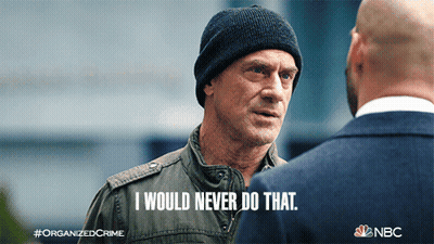 I Would Never Do That Detective Elliot Stabler GIF