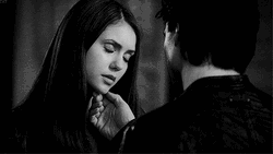 Ian Somerhalder Looking At Nina's Face GIF