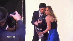 Ian Somerhalder Posing For Reporters GIF