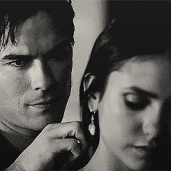 Ian Somerhalder Putting Necklace On Elena GIF