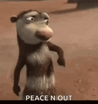 Ice Age Opossum Saying Peace N Out GIF