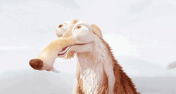 Ice Age Scrat Hugging Nut GIF