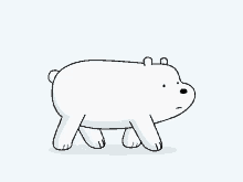 Ice Bear Crawling 4 Legs Walking GIF