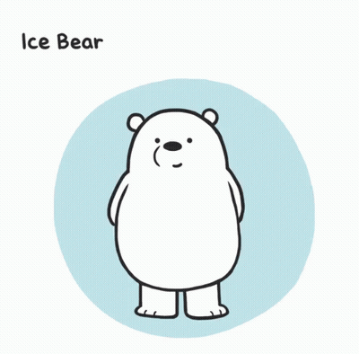 Ice Bear Thinks You're Precious Holding Red Rose GIF