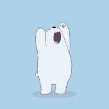 Ice Bear Yawning Sleepy Just Woke Up Stretch