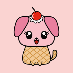 Ice Cream Cartoon Dog Cherry On Top GIF