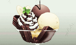 Ice Cream Chocolate Parfait