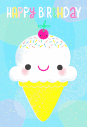 Ice Cream Cone Birthday Celebration GIF