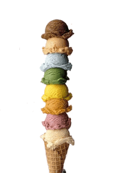 Ice Cream Cone Color Scoops GIF