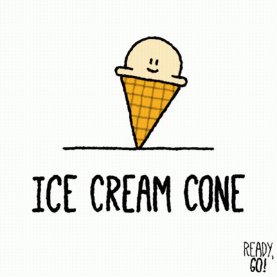 Ice Cream Cone Drawing Saying Ice Cream Cone GIF