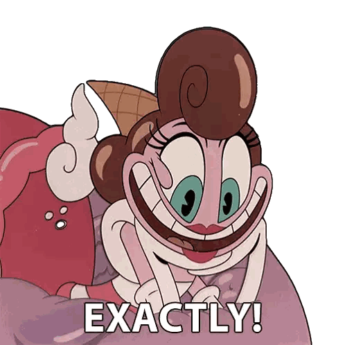 Ice Cream Cone Headed Character Below Sticker