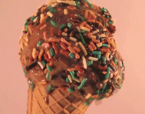 Ice Cream Cone With Sprinkles GIF