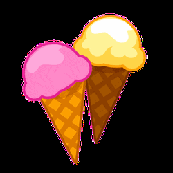 Ice Cream Cones Toast Sticker GIF