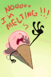 Ice Cream Crying Out No I'm Melting GIF