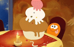 Ice Cream Eat Dive Cartoon GIF