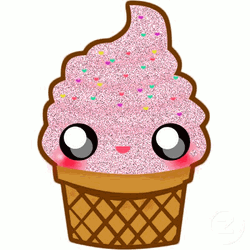 Ice Cream Kawaii Pink Glitter GIF