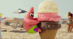 Ice Cream Kiss Patrick Star GIF