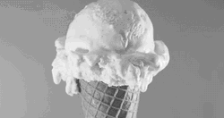 Ice Cream Melting Monochrome