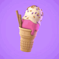Ice Cream Pastel 3D Animation GIF