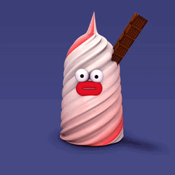 Ice Cream Sundae I'm Melting Animation GIF
