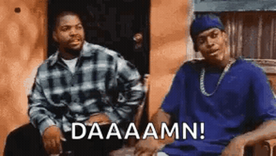 Ice Cube And Snoop Dogg Are Sitting Next To Each Other In A Chair And Talking . GIF