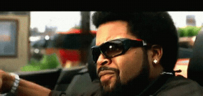 Ice Cube Driving Car In Sunglasses And Watch GIF