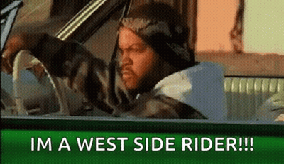 Ice Cube Driving Car Saying I'm A West Side Rider GIF
