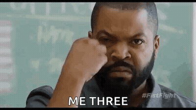 Ice Cube Fist Bump Saying Me Three GIF