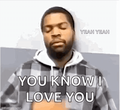 Ice Cube Is Wearing A Plaid Shirt And Saying `` You Know I Love You '' . GIF