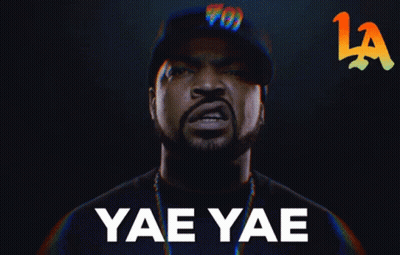 Ice Cube Saying Yae Yae Rainbow Background GIF