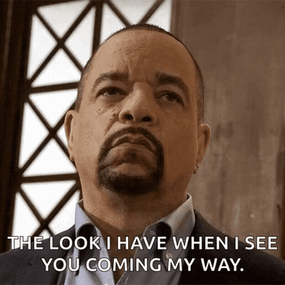 Ice Cube Says The Look I Have When I See You Coming My Way GIF