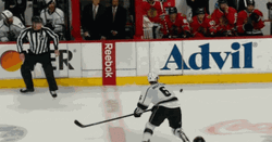 Ice Hockey Bumped With Each Other GIF