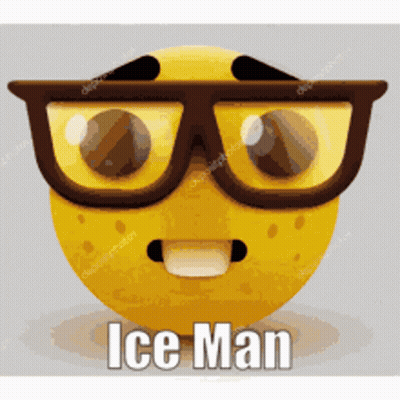 Ice Man Smiley Face With Glasses GIF