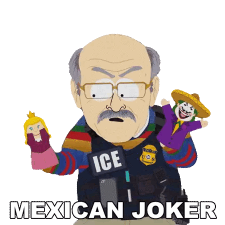 Ice Officer Holding Princess And Joker Puppet Sticker
