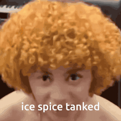 Ice Spice Tanked Person Face GIF
