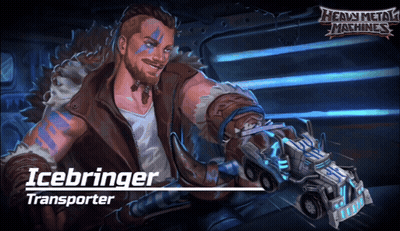 Icebringer Transporter Is A Character In A Video Game Called Heavy Metal Machines GIF