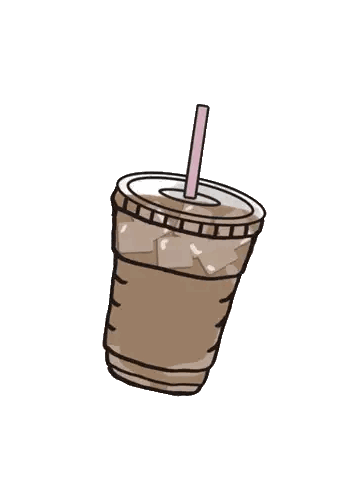 Iced Coffee With Straw Sticker