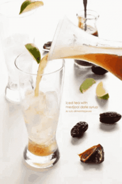 Iced Tea With Medjool Date Syrup GIF