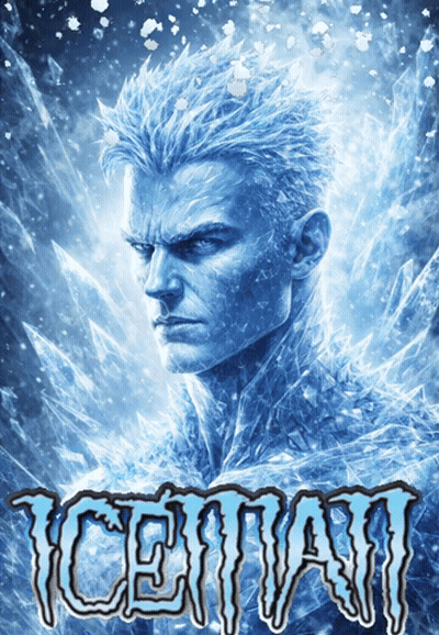 Iceman Poster Man Surrounded By Ice And Snow GIF