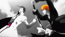 Ichigo Kurosaki Versus Aizen Fight Bleach GIF