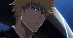 Ichigo Kurosaki Wielding Sword Bleach Anime GIF