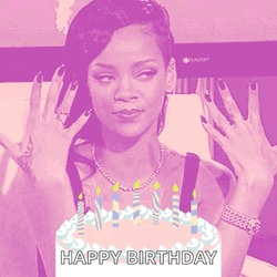 Iconic Rihanna Nail Flexing Happy Birthday Sis GIF