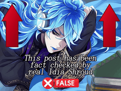 Idia Shroud Checks Post For Falsehood GIF