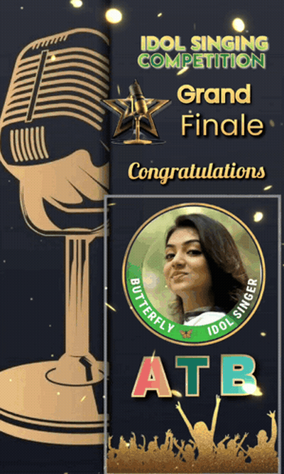 Idol Singing Competition Poster With Woman GIF