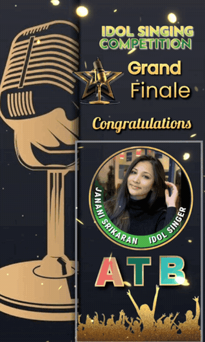 Idol Singing Competition Poster With Woman GIF