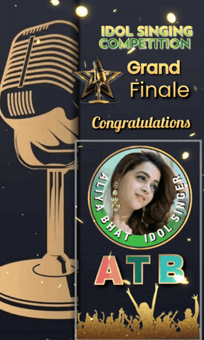 Idol Singing Competition Poster With Woman GIF