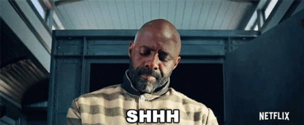 Idris Elba Keep Quiet GIF