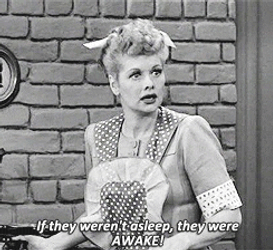 If They Werent Asleep They Were Awake I Love Lucy GIF