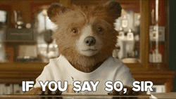 If You Say So Sir Paddington GIF