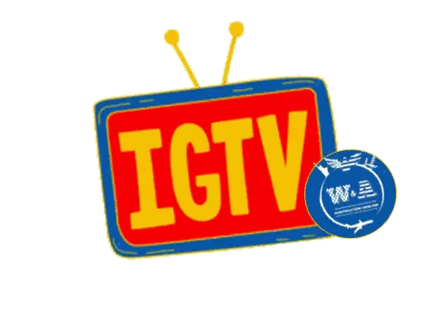 IGTV Sign In Red And Blue Sticker